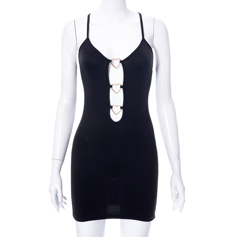 Spring Color Hollow-out Camisole Sheath Dress for – and Stylish