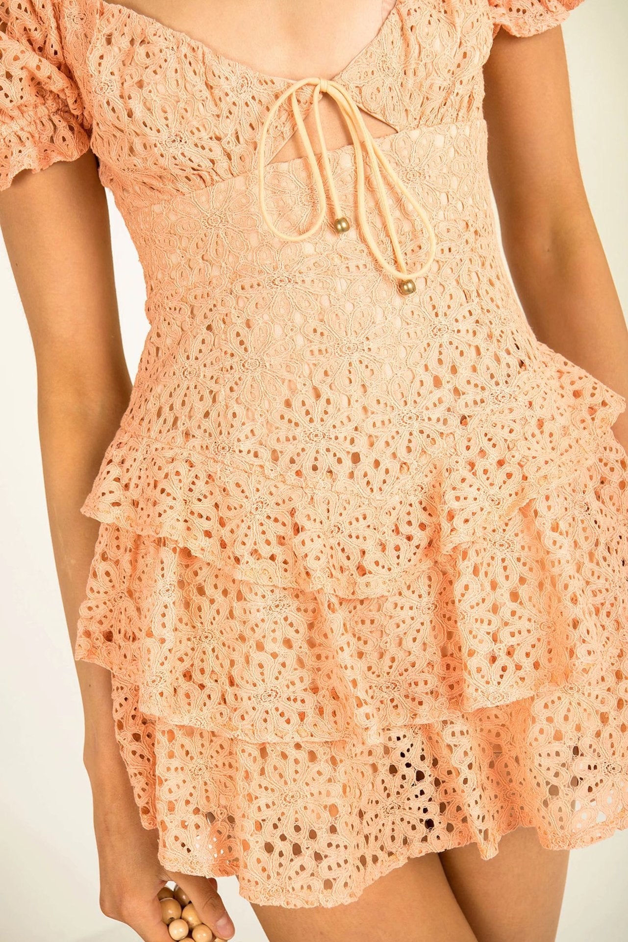 Sonia Lace Tiered Mini Dress
