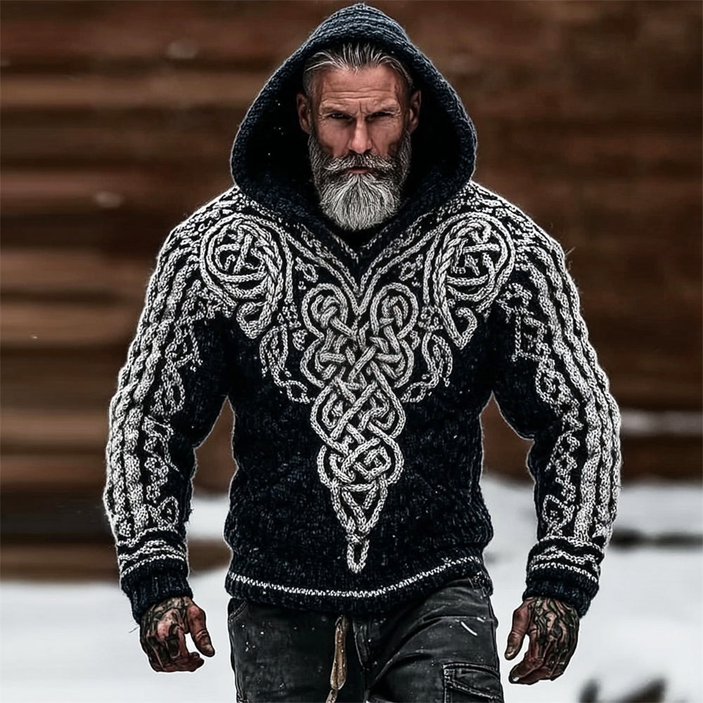 Celtic Mythology Totem Art Men's Hooded Sweater artswardrobe