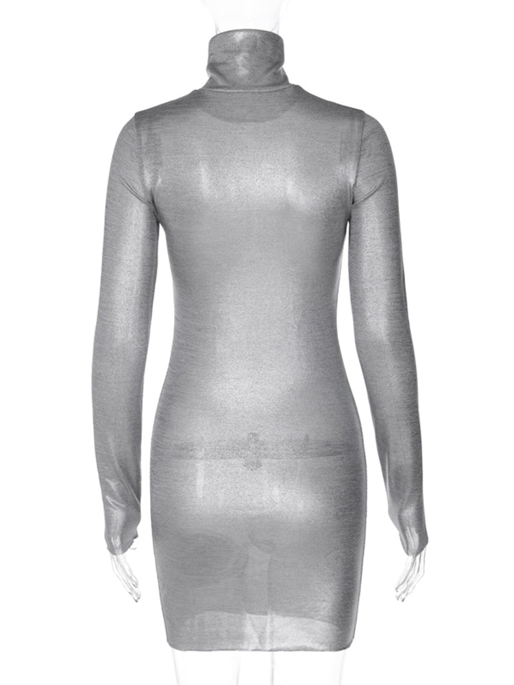 Spring Autumn Long Sleeve Party Club Short Mini Dress