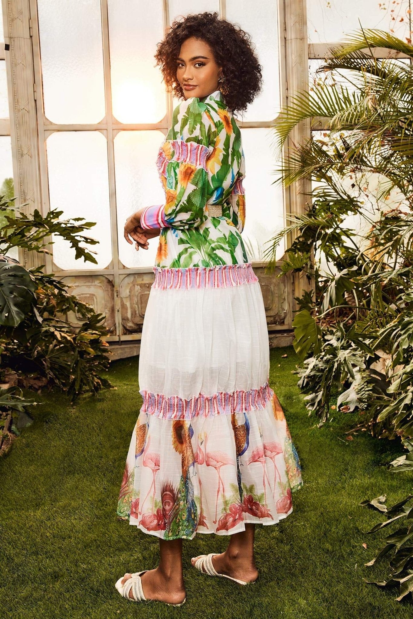 Alina Lantern Sleeve Maxi Dress