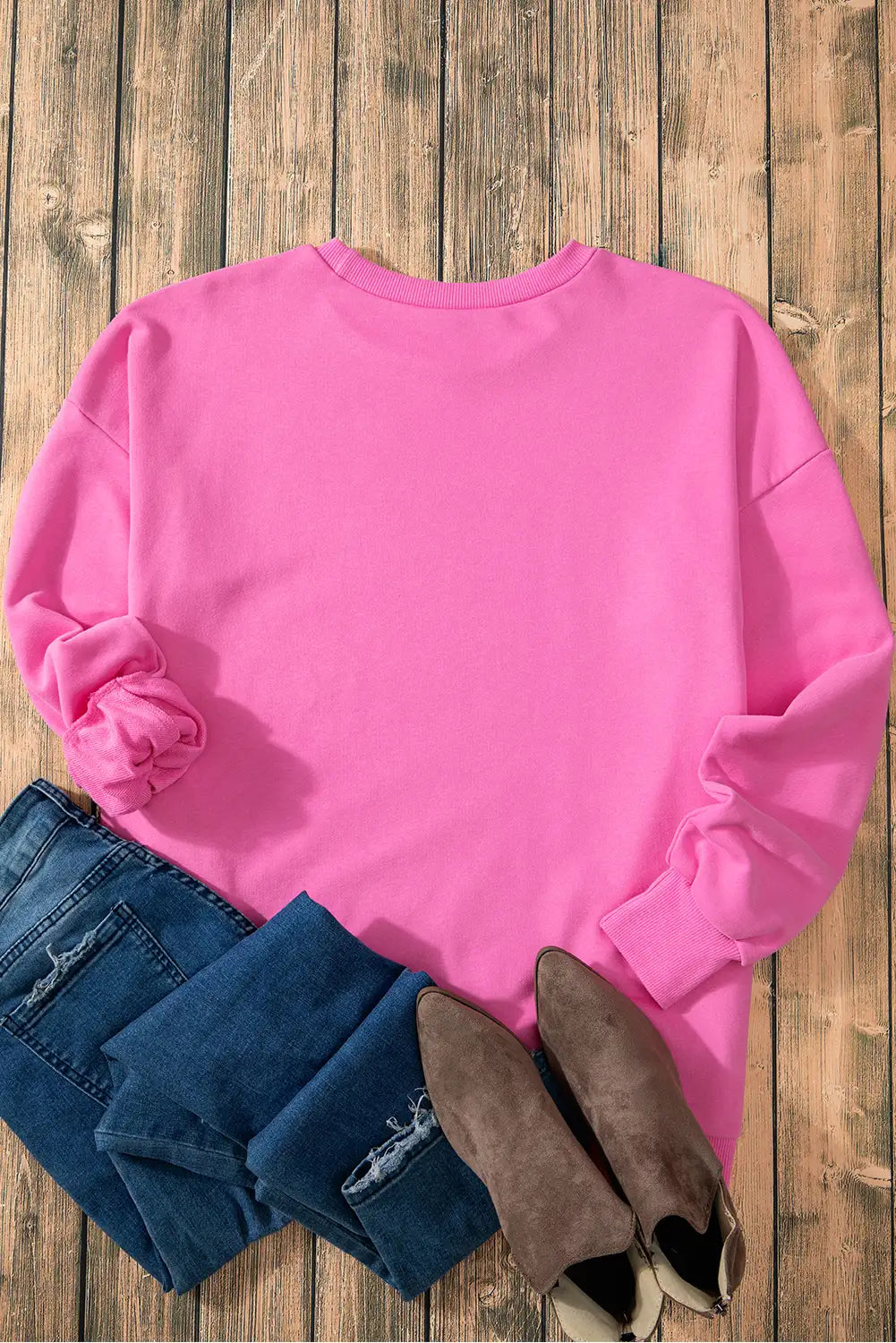 Bonbon High Low Hem Pullover Sweatshirt