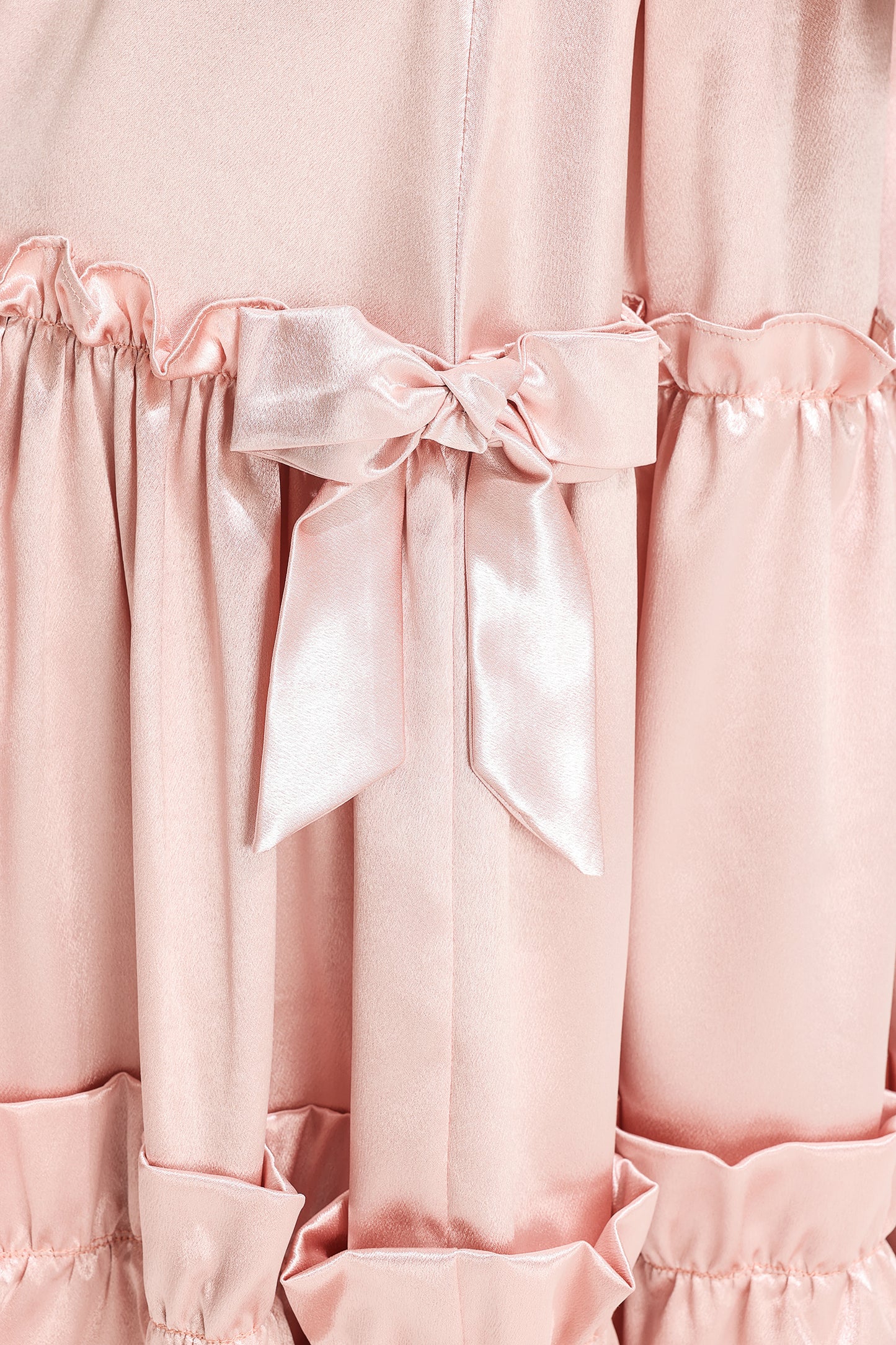 Mid Waist Ruffle Midi Skirt