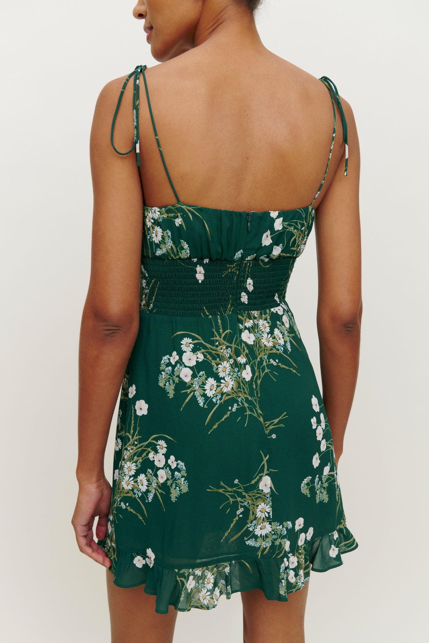 Cami V-neck Ruffle Mini Dress