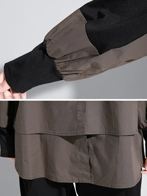 False Two Split-joint Long Sleeve T-shirt
