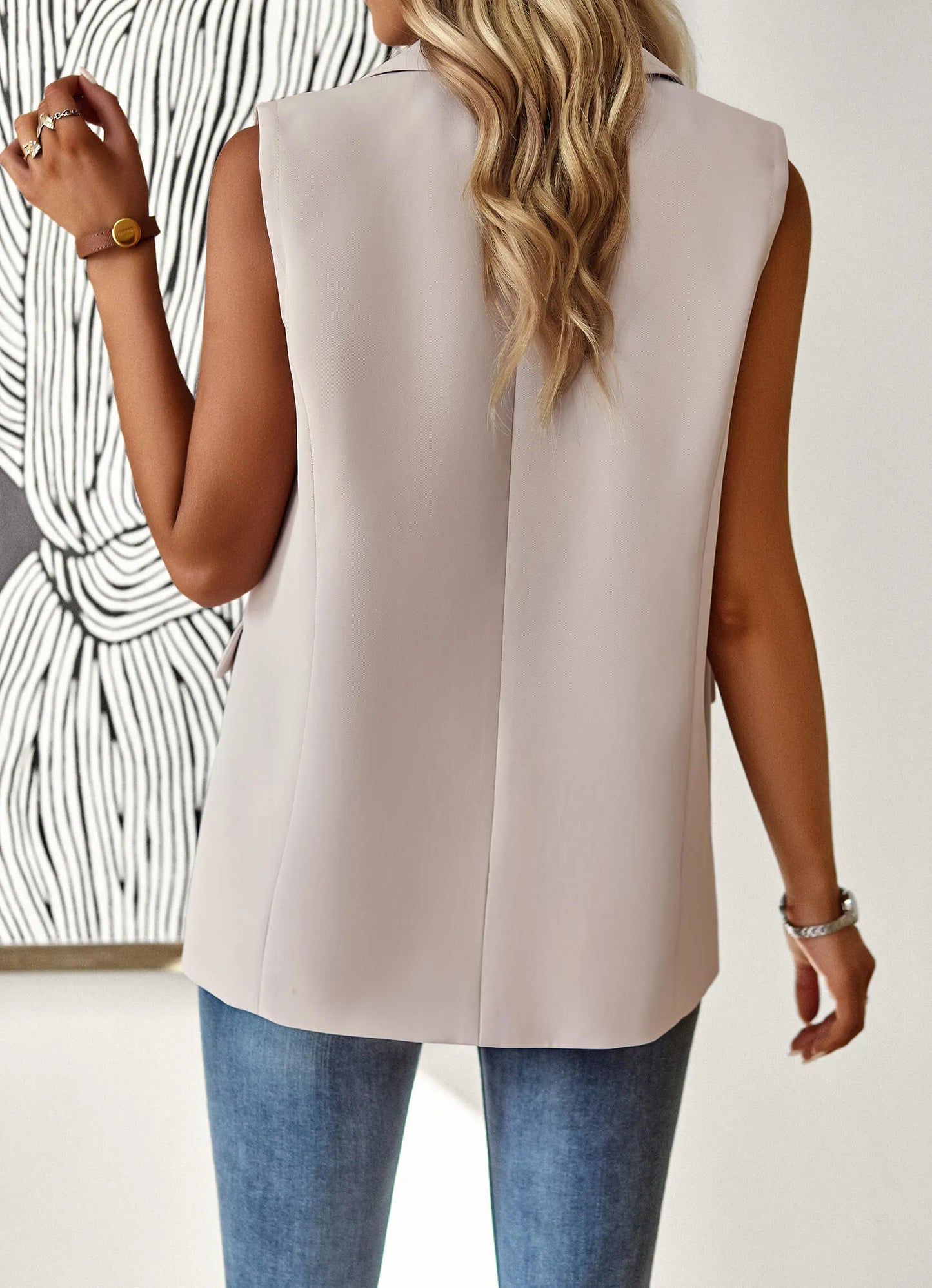 Radford Blazer Vest - Taupe