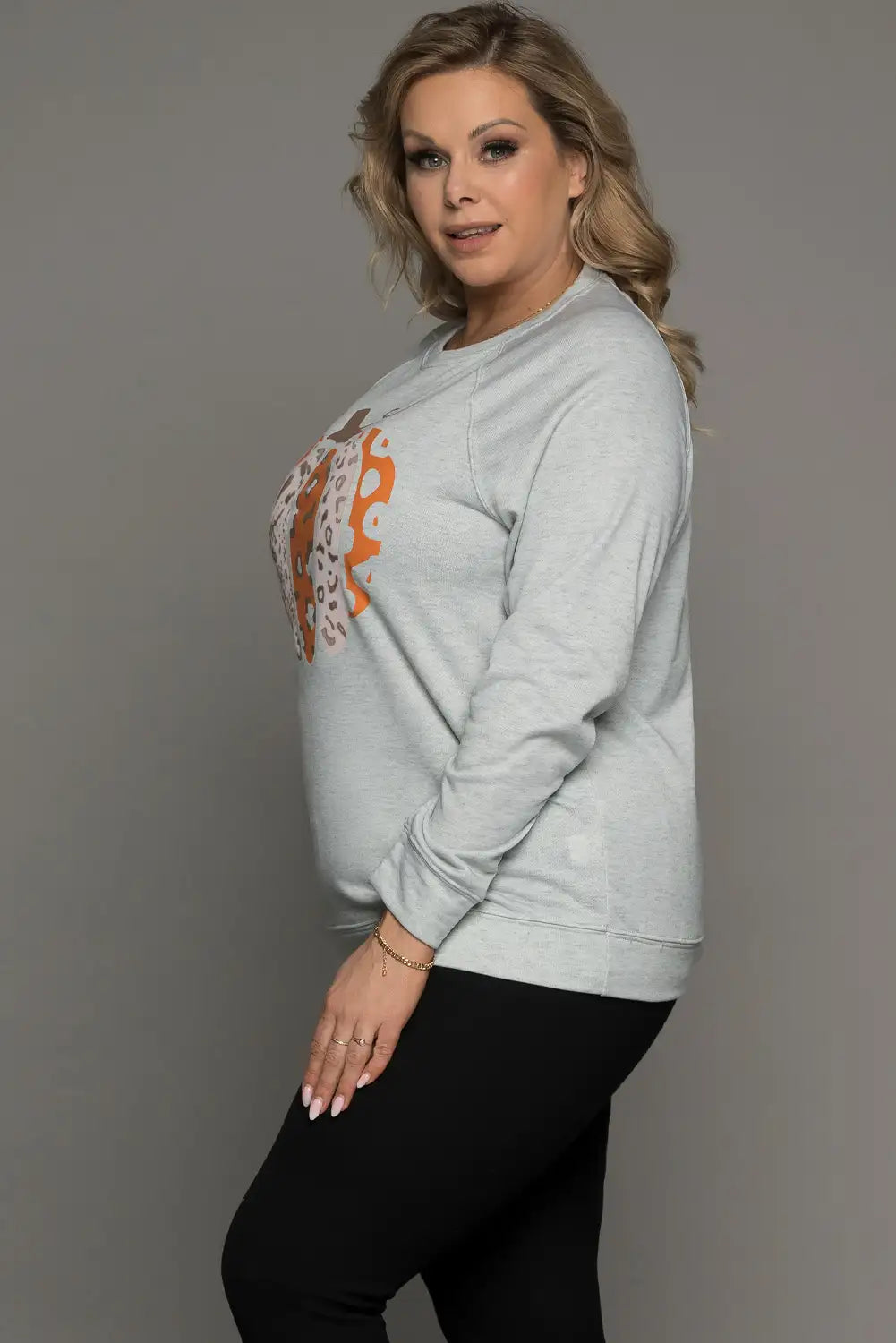 Leopard Print Halloween Gray Sweatshirt