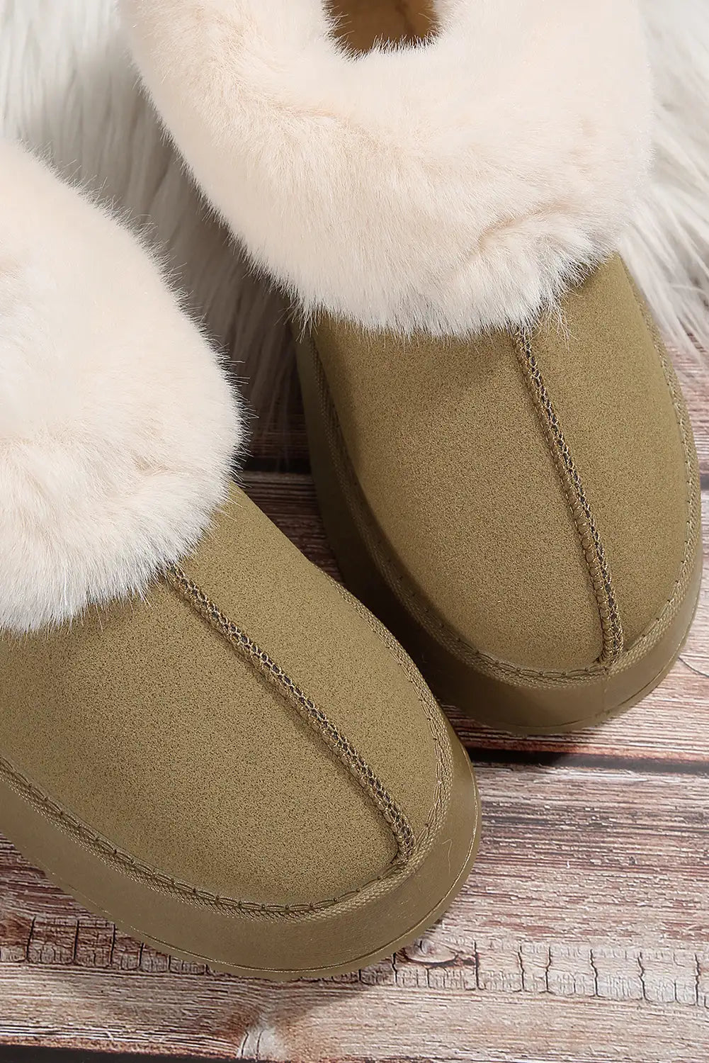 Sage Plush Suede Snow Boots