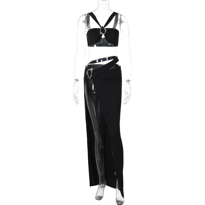 Clothing Autumn Camisole Slim Skirt Set