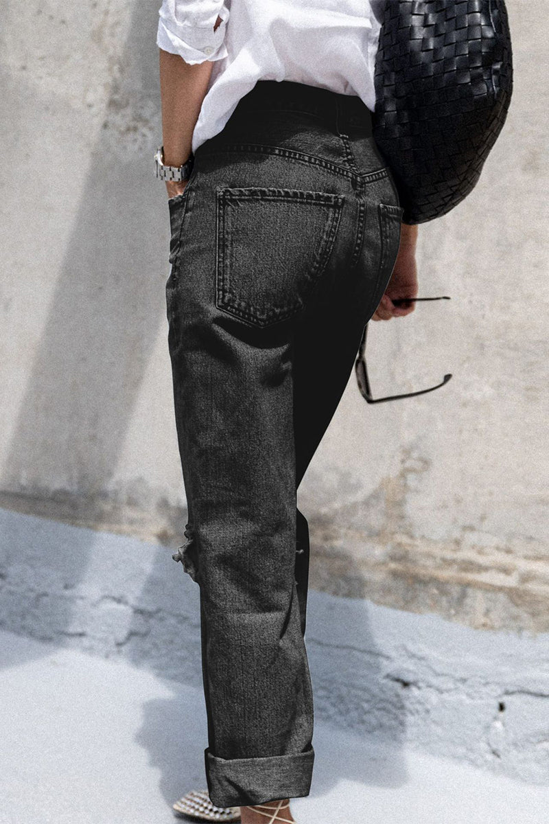 Sportswear Ripped Loose Denim Jeans