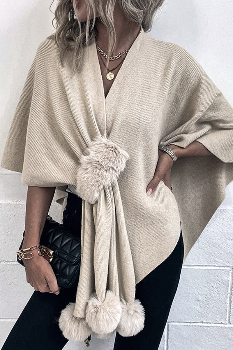 Patchwork V Neck Outerwear
