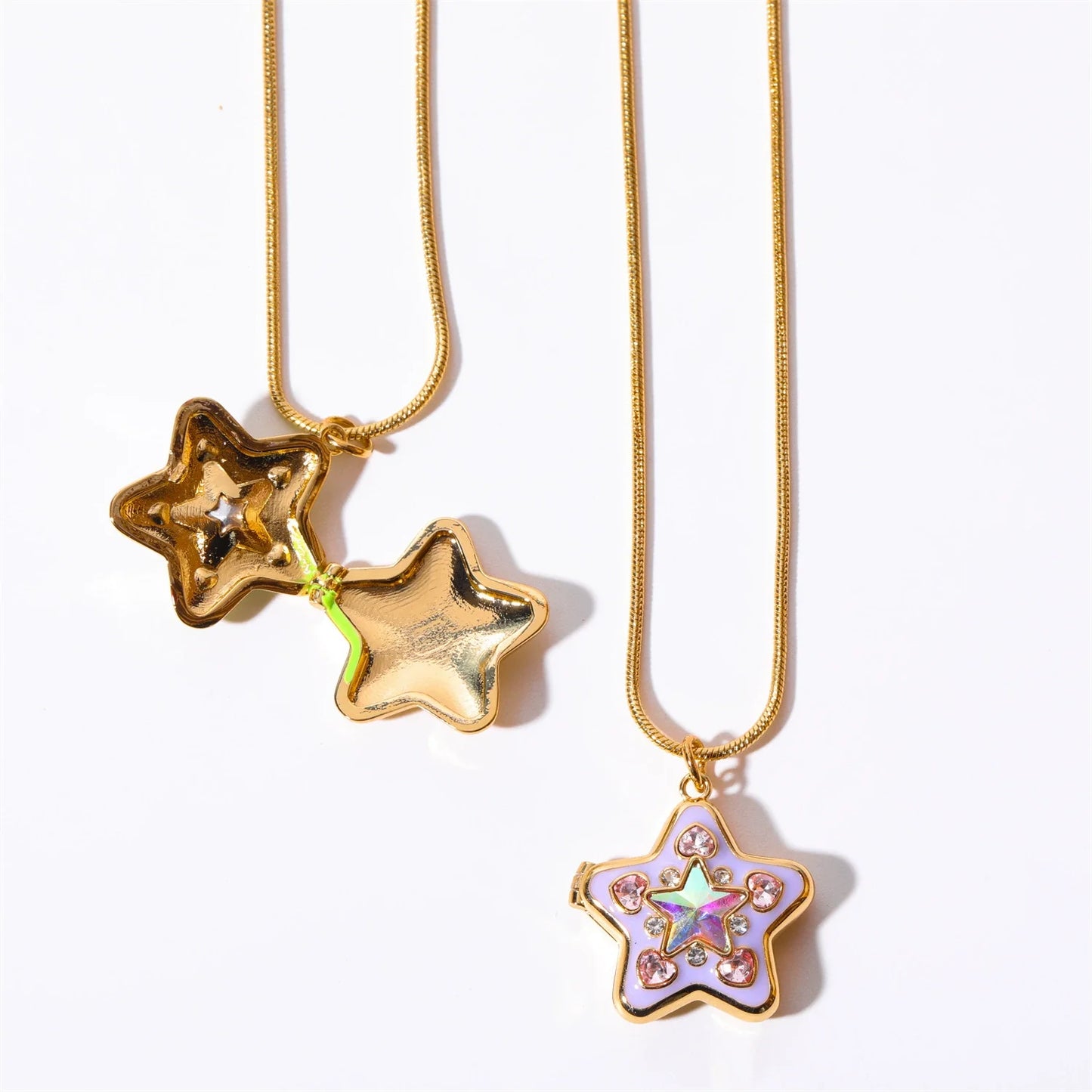 Starlight Heart & Magic Locket Necklace