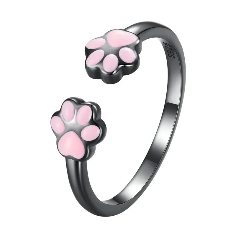 Sterling Silver Cat Paw Ring