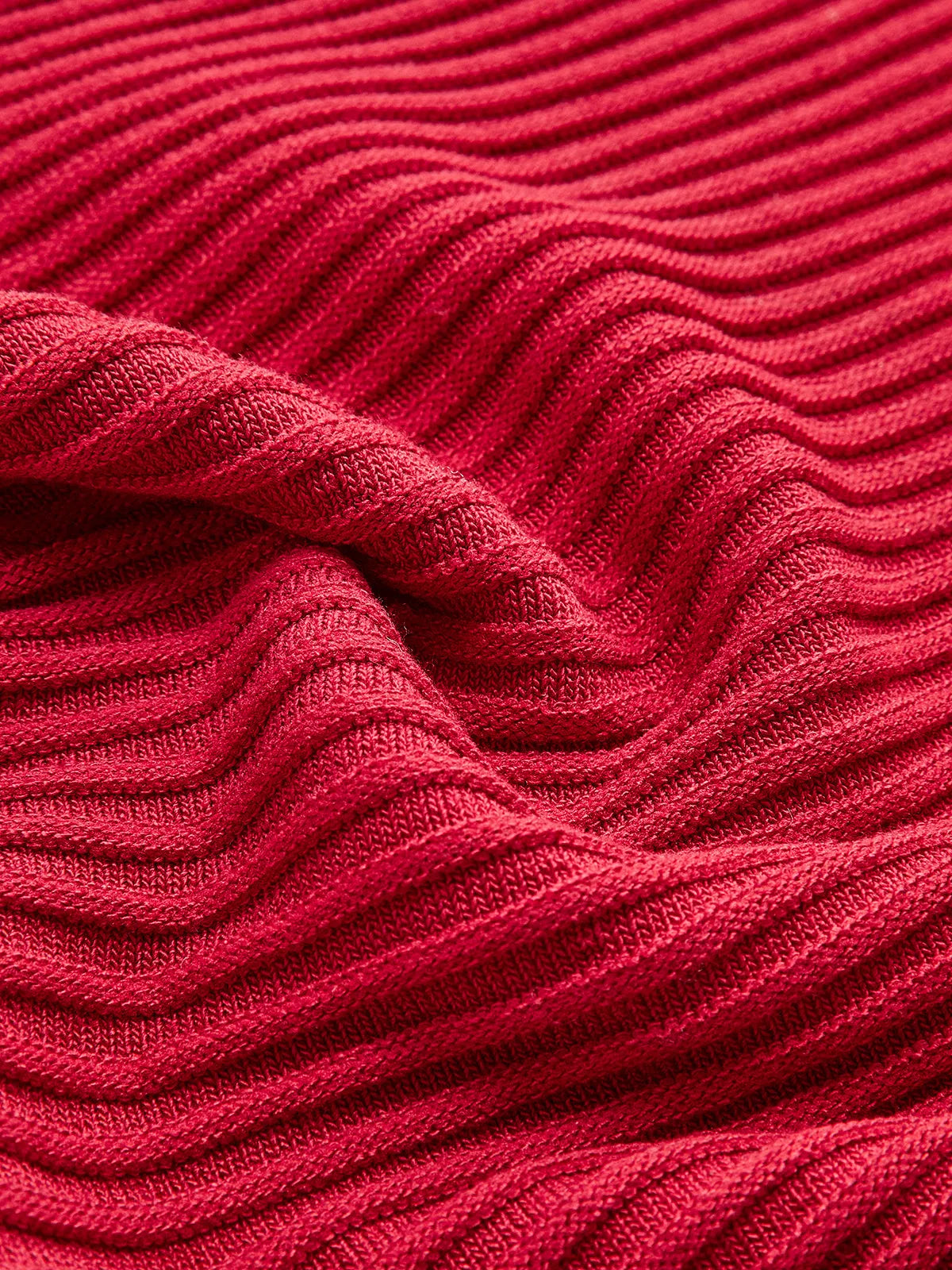 Mock Neck Ribbed Sweater Vest