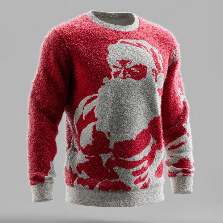 Comstylish Men's Fun Santa Claus Muscle Ugly Sweater