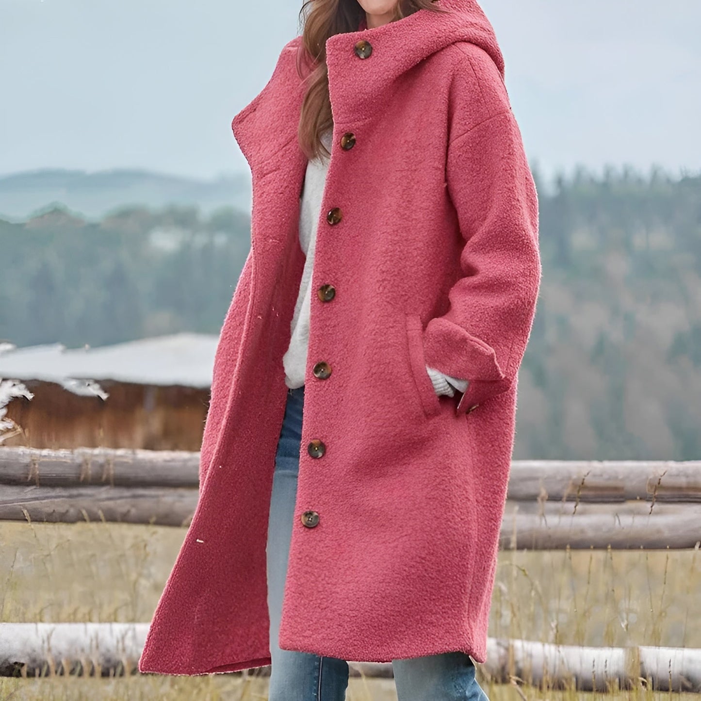 Audrie Thickened Trench Coat