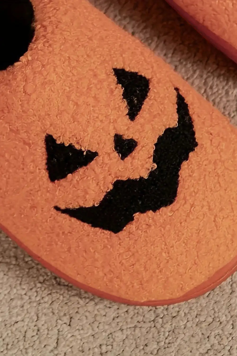 Cozy Halloween Pumpkin Plush Slippers
