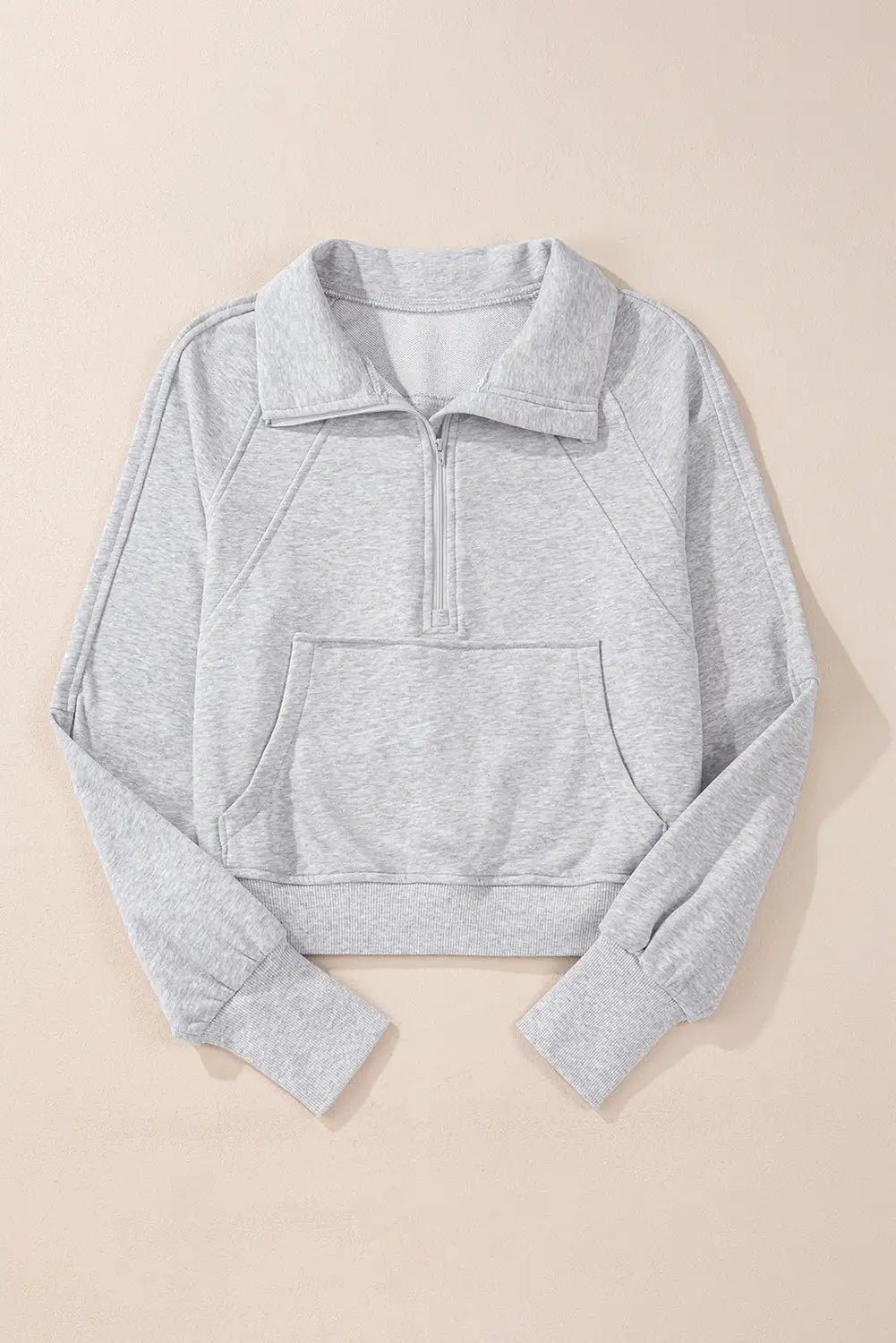 Light Grey Quarter Zip Sweatshirt