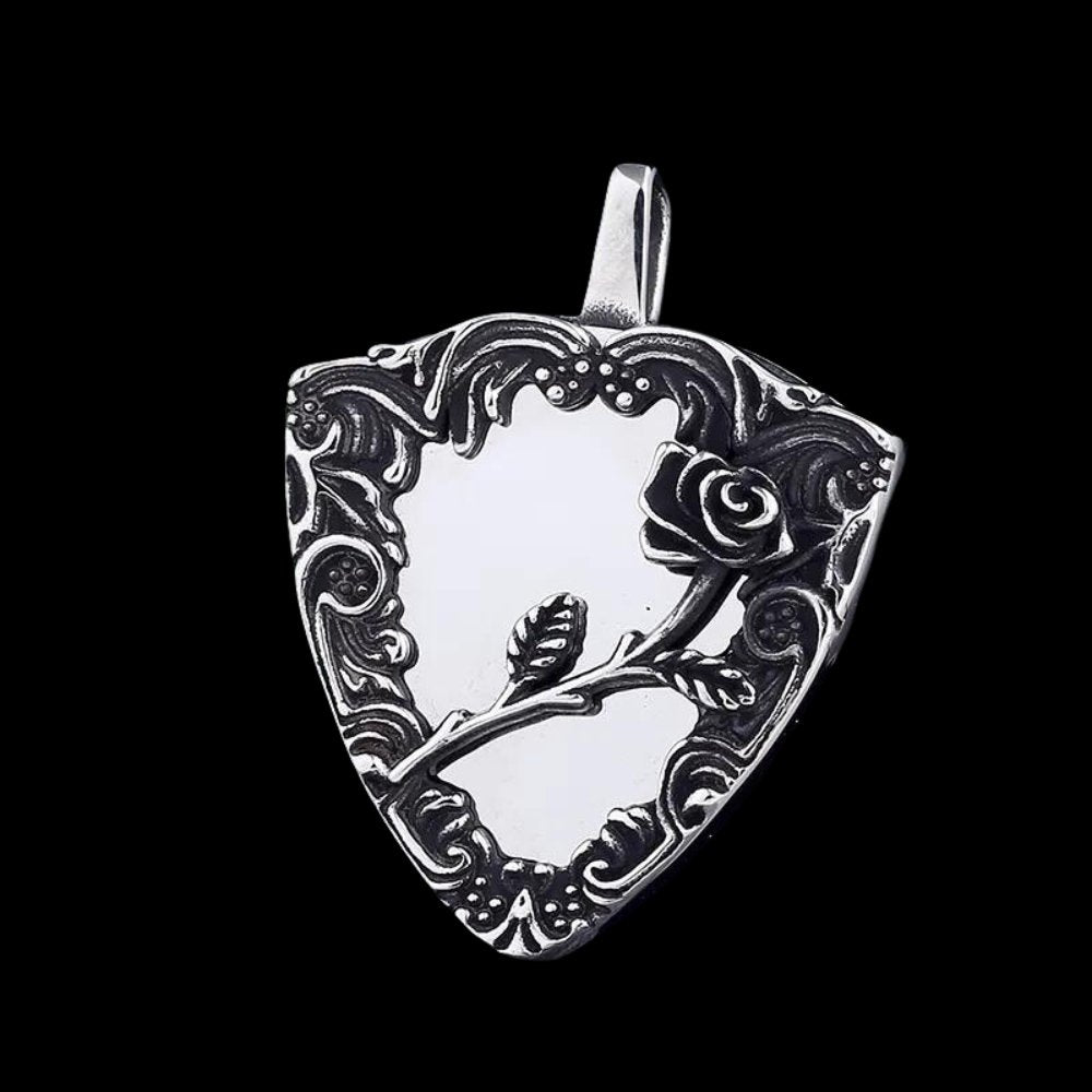 Gothic Rose Mirror Pendant