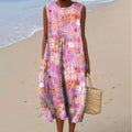 Women's Vintage Floral Art Print Casual Dress elevenforest