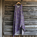 Women's  Bohemian Style Flowers Art Irregular Design Sleeveless Dress elevenforest
