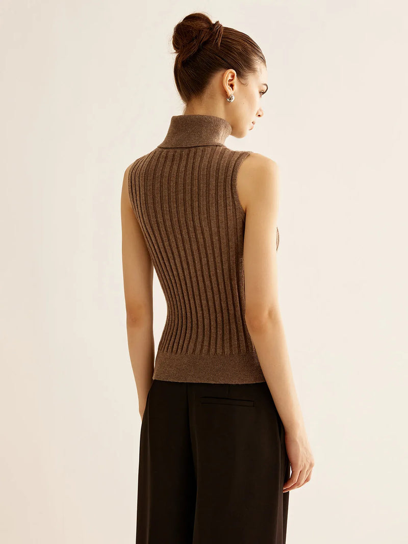Wool-blend Turtleneck Sweater Vest