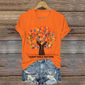 Comstylish Every Child Matters Handprints Tree Graphic Orange T Shirt