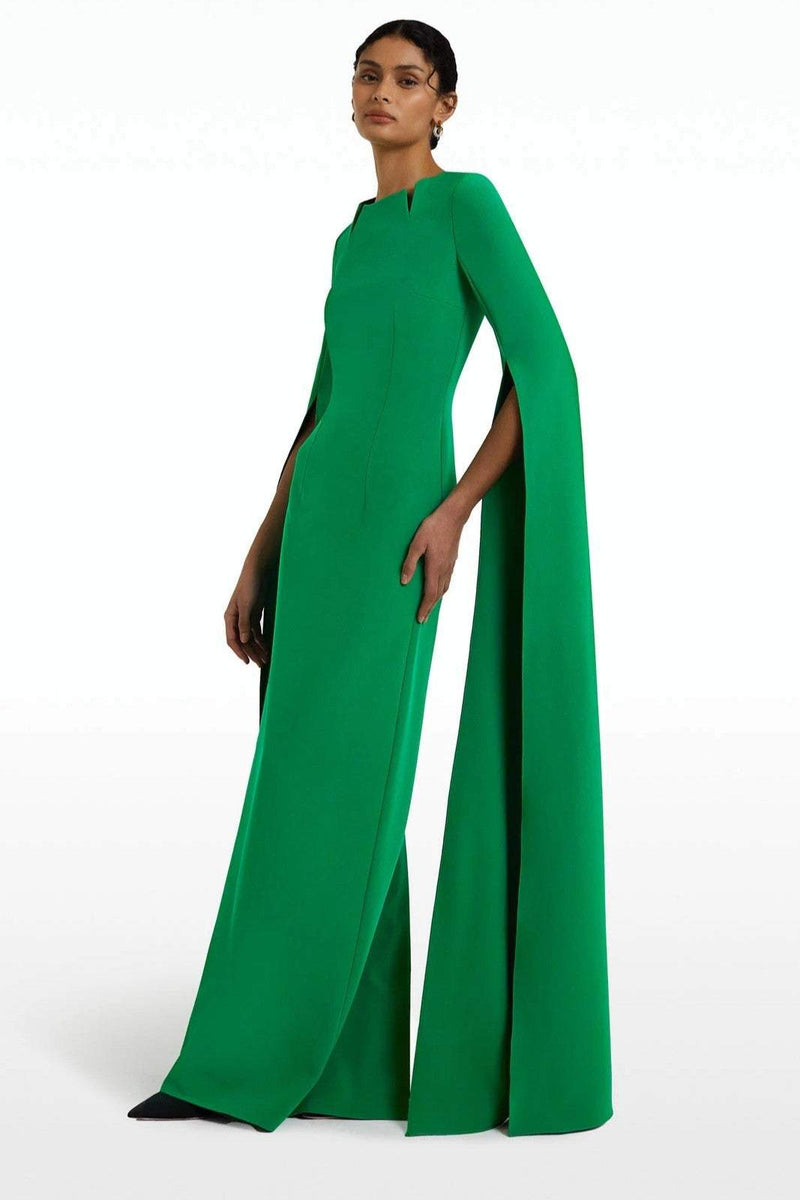 Split Cape Maxi Dress