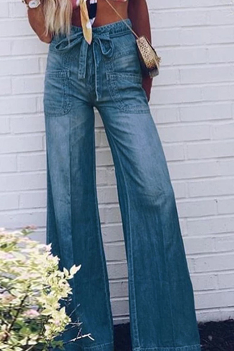 Frenulum Mid Waist Boot Cut Denim Jeans