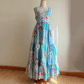 Women's Vintage Floral Patch Sleeveless Casual Dress elevenforest