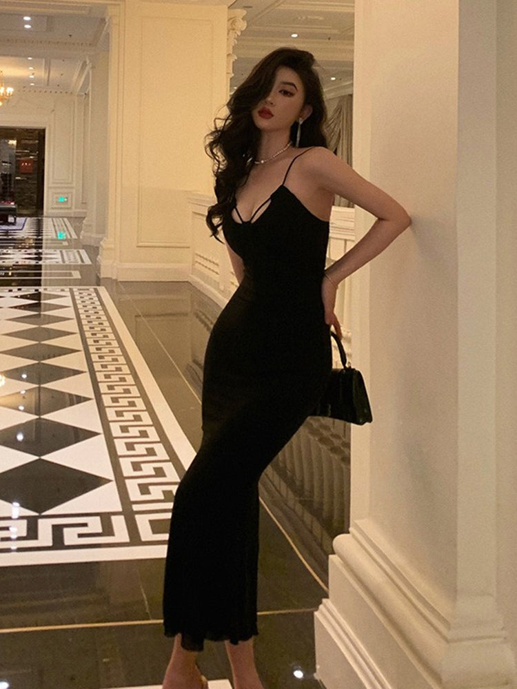 Sleeveless Backless Midi Dress Y2k Summer Bodycon Outfits Dresses Birthday Party Club Sundress
