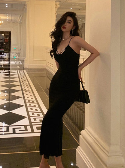Sleeveless Backless Midi Dress Y2k Summer Bodycon Outfits Dresses Birthday Party Club Sundress