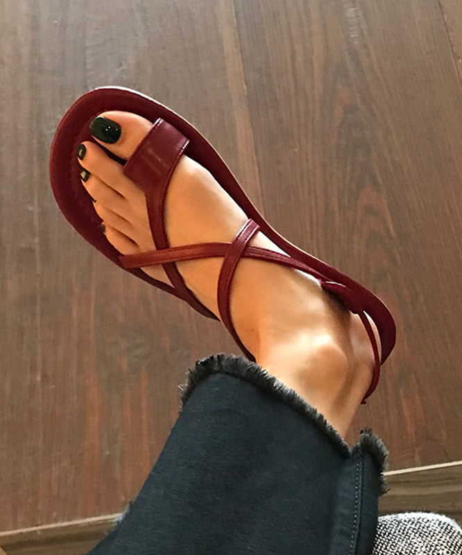 Unique Splicing Sandals Black Faux Leather Hollow Out Oi014