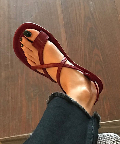 Unique Splicing Sandals Black Faux Leather Hollow Out Oi014