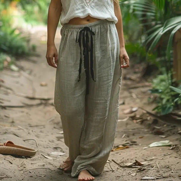 Simple And Comfortable Women's Casual Linen Pants elevenforest