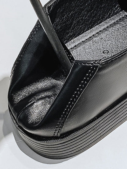 Shallow Cut Square-toe Loafers