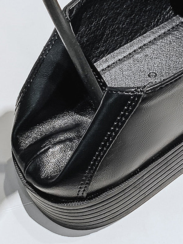 Shallow Cut Square-toe Loafers