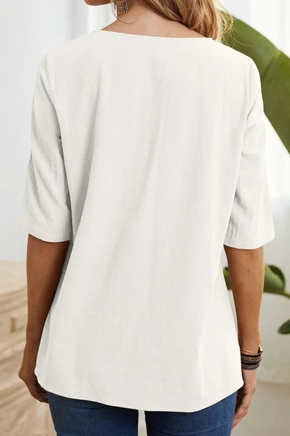 Slit O Neck T-shirts(6 Colors)