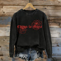 Comstylish Ice Out Red Rose Chinga La Migra Washed Sweatshirt