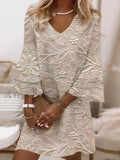 Women's Casual Retro Embroidered Floral Print Dress elevenforest