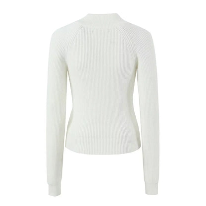 Knitting Cardigan Round Neck Slim Single Breasted Knitwear Autumn Clothing