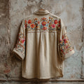 Women's Vintage Iranian Traditional Embroidery Print Shirt elevenforest
