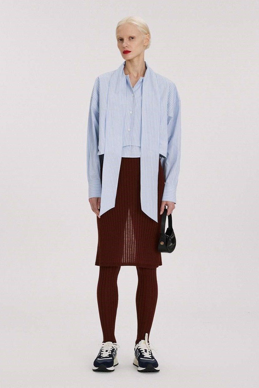 Stripe Embellished Long Sleeve Top