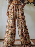 Boho Wildflower Embroidered Linen Blend Comfy Pants elevenforest
