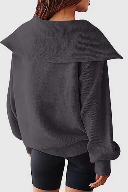 Street Color Zipper Turndown Collar Hoodies(6 Colors)