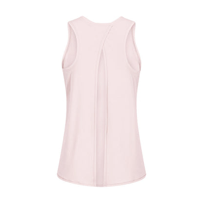 Spring Summer Nude Feel Skin Friendly Lace-up Vest Bow Beauty Back Loose Breathable Running Sports Blouse