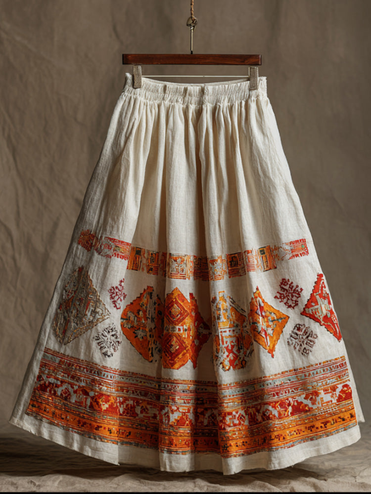 Geometric Floral Skirt elevenforest