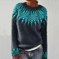 Vintage Fairman Island Geometric Knitted Jacquard Sweater elevenforest