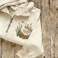 Comstylish Retro Little Duck Zipper Collar Casual Sweatshirt