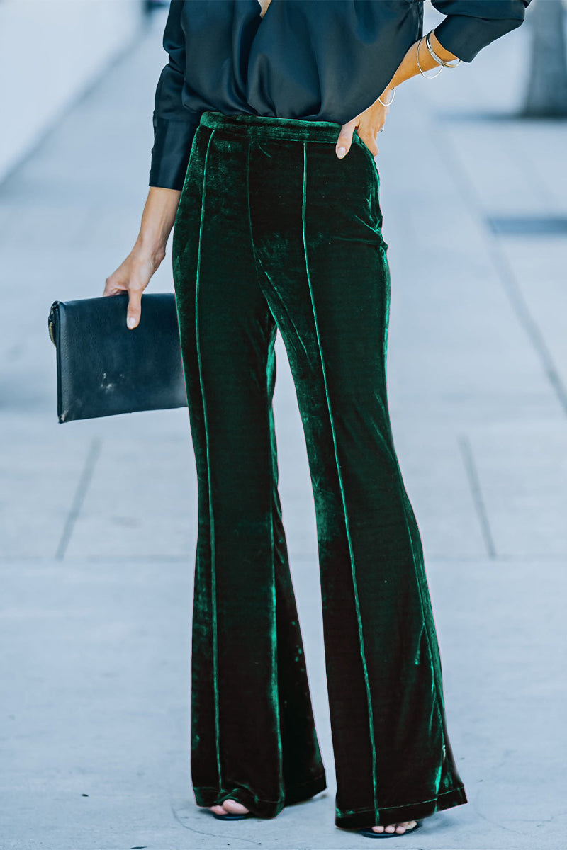 Street Boot Cut Mid Waist Speaker Bottoms(3 Colors)